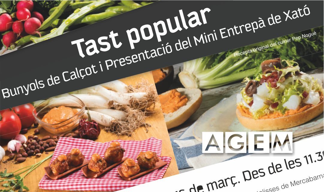 Tast popular - Degustación popular - Buñuelos de calçots - AGEM - Mercabarna