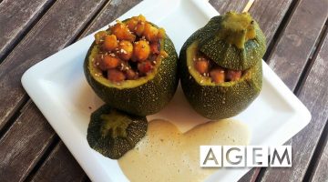 Calabacines rellenos con garbanzos especiados - Las recetas de AGEM - Mercabarna