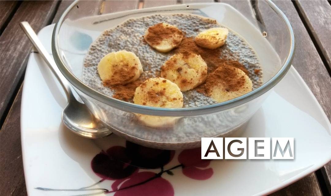 Puding de Chía con plátano y canela