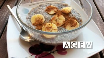 Puding de Chía con plátano y canela