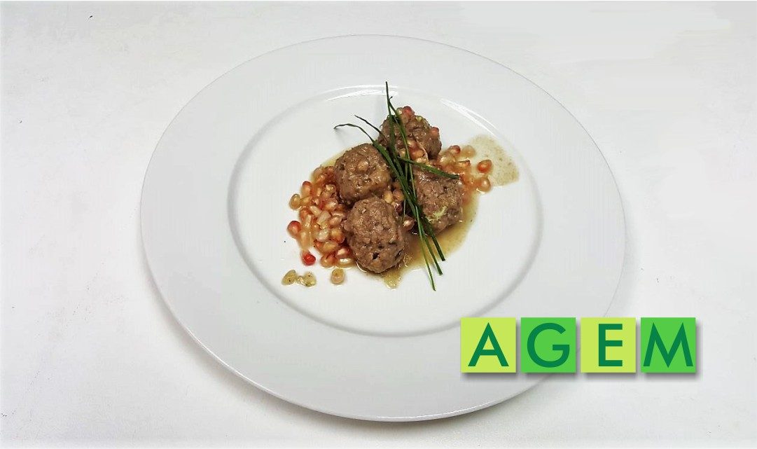 Granada con albóndigas y cilantro - Las Recetas de AGEM - Mercabarna