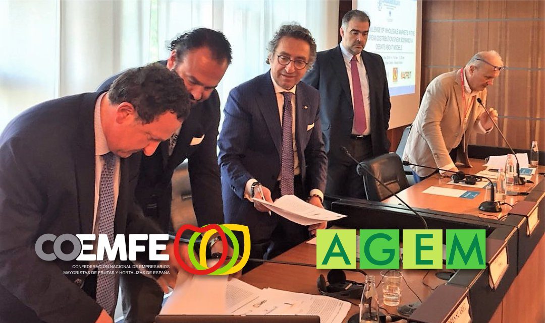 Firma del Manifiesto Europeo de mayoristas de Frutas y Hortalizas - AGEM - Mercabarna - Mayo 18