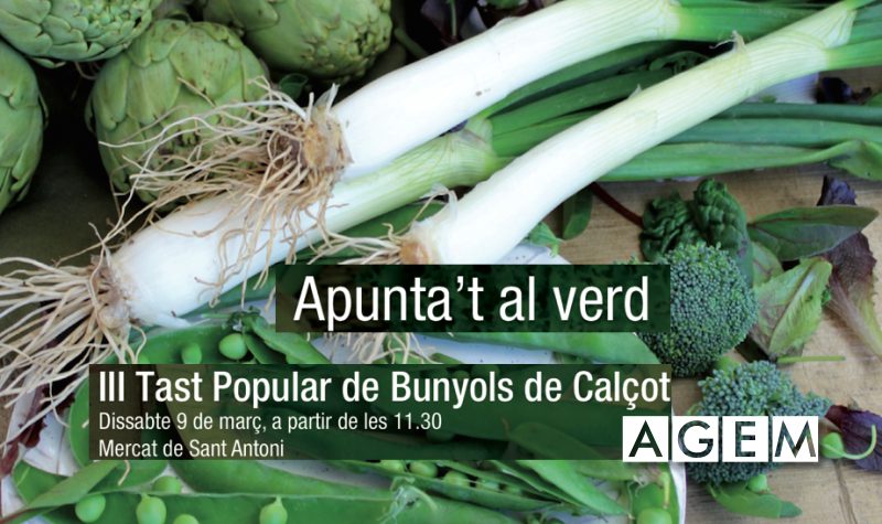 Apuntat al Verd - 3 Tast Popular de Bunyols de Calçot - Febrero 2019 - AGEM - Mercabarna - Mayoristas de frutas y hortalizas