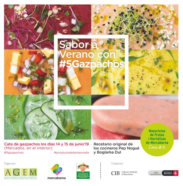 Cata de Gazpachos - Sabor a Verano con 5 gazpachos - JUNIO 2019 - AGEM - Mercabarna - Mayoristas de frutas y hortalizas Cata de Gazpachos - Sabor a Verano con 5 gazpachos - JUNIO 2019 - AGEM - Mercabarna - Mayoristas de frutas y hortalizas
